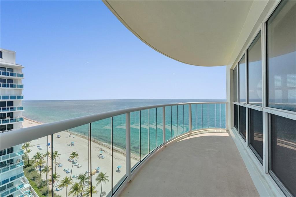 This oceanfront corner apartment faces directly east and northeast.
