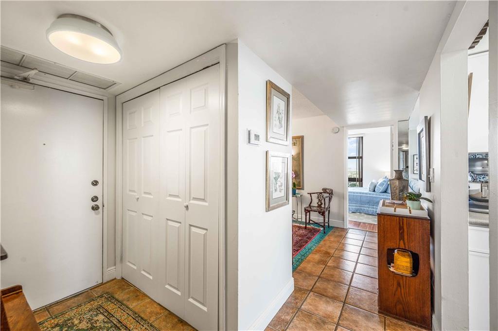 Nice size closet in the foyer.