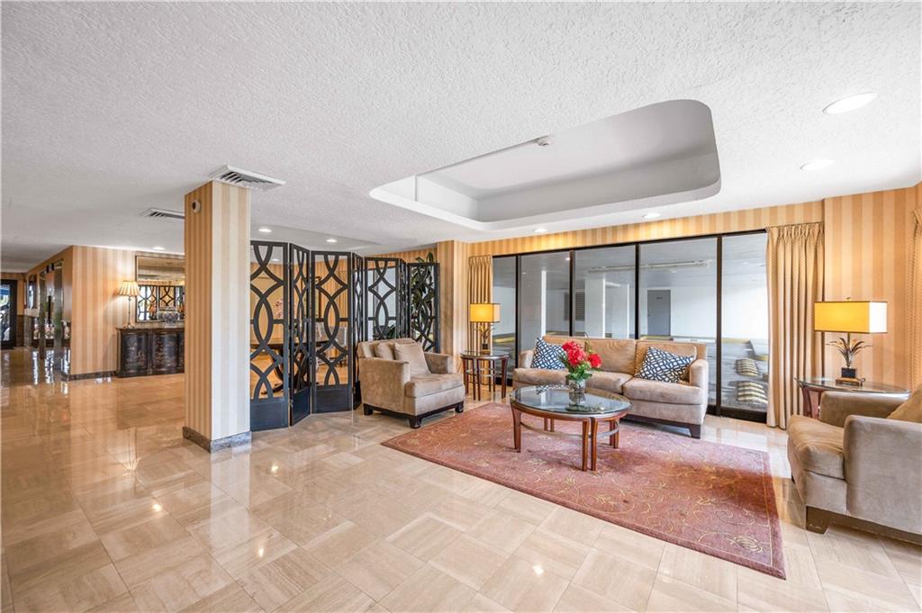 Welcoming sitting area in lobby.