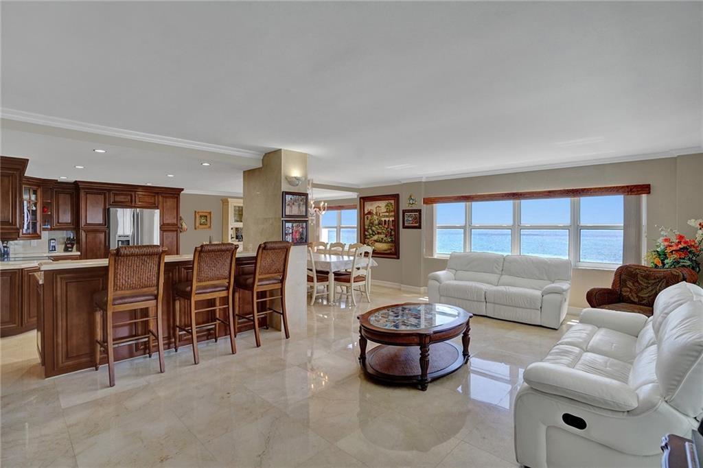 There is an eat in counter area for more casual dining.