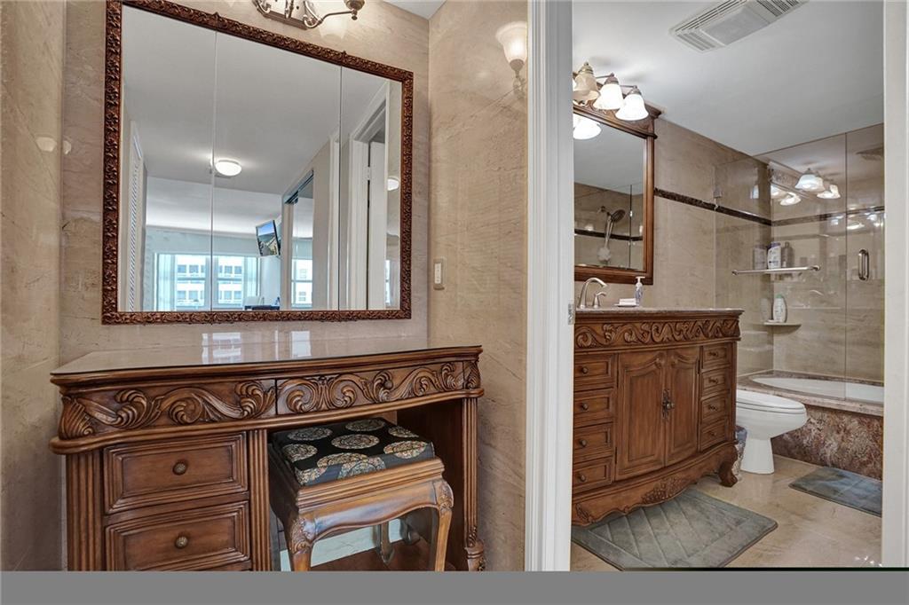 The primary bathroom.