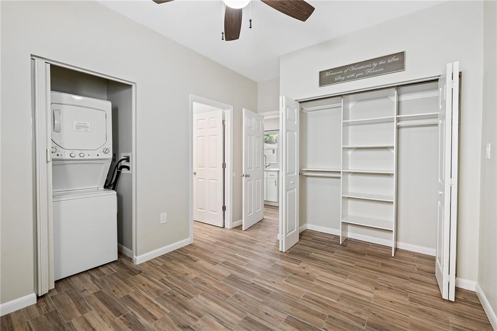storage and full laundry in cottage
