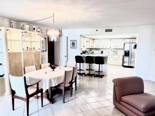 Dining area open to the kitchen