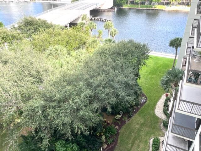 Over looking a courtyard garden