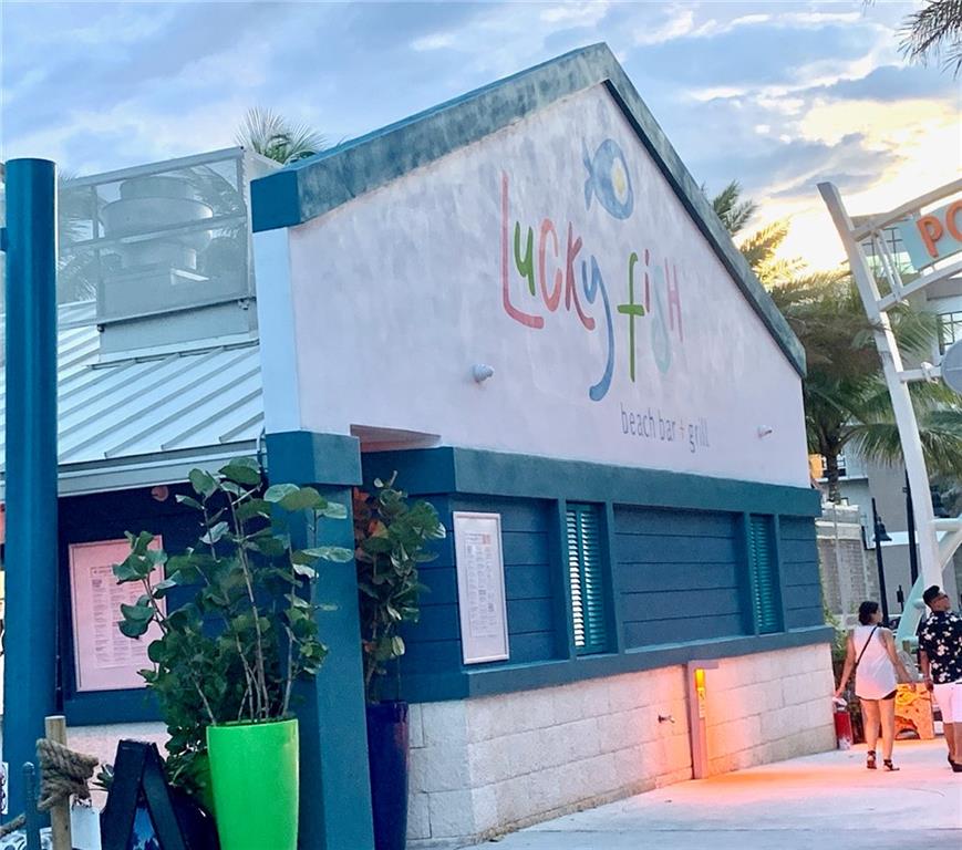 Enjoy Lucky Fish for casual dining with ;ive music most lights.