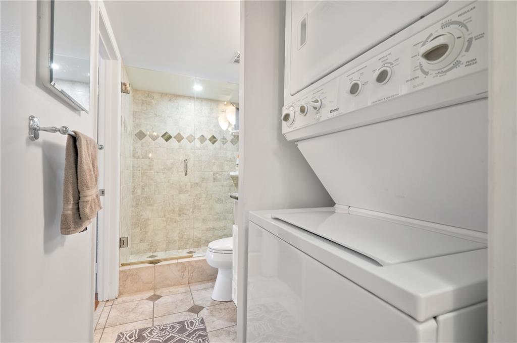 with access to laundry area