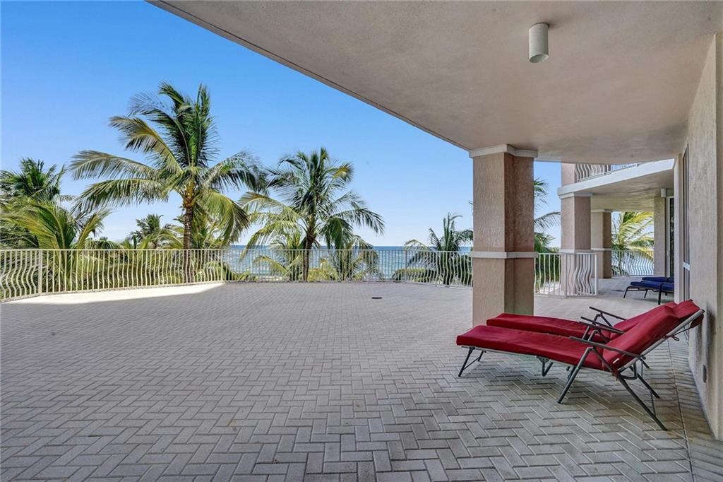 Balcony off living rooms.  Facing beach.