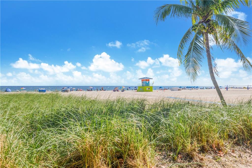 Beach right across the street