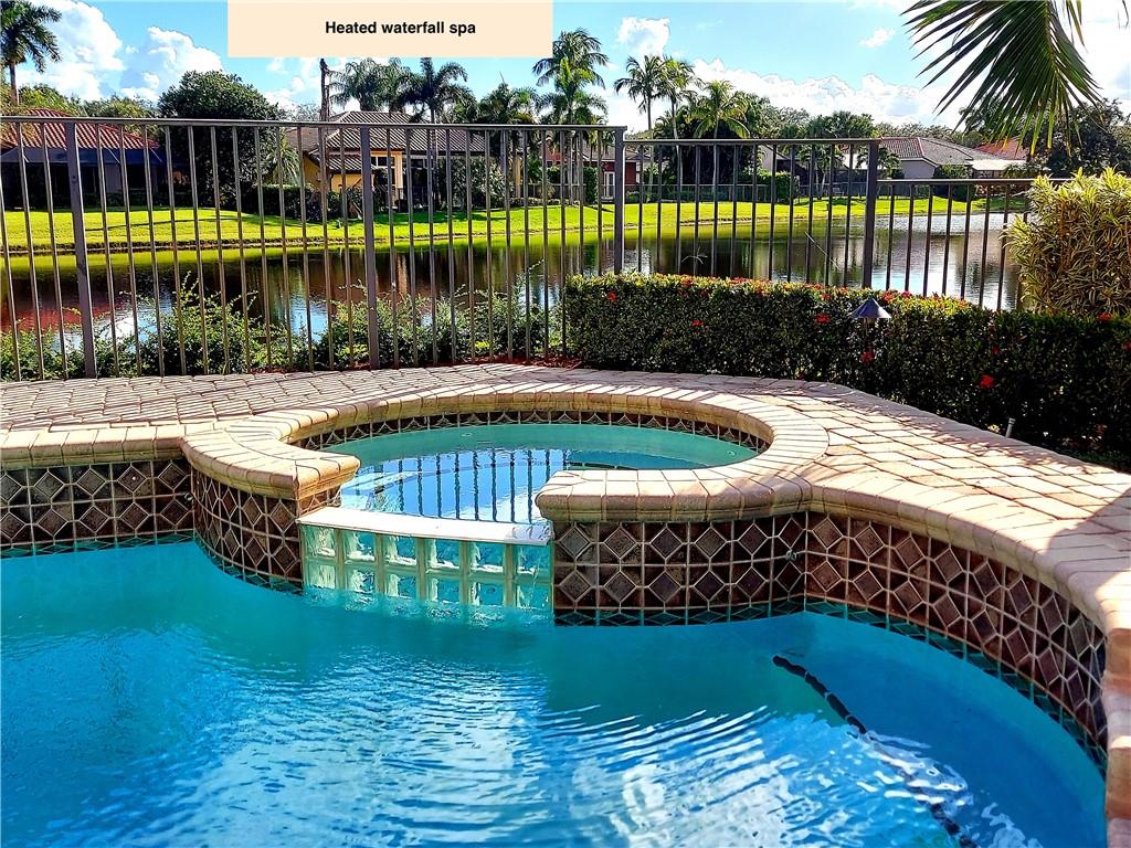 Heated waterfall spa & pool