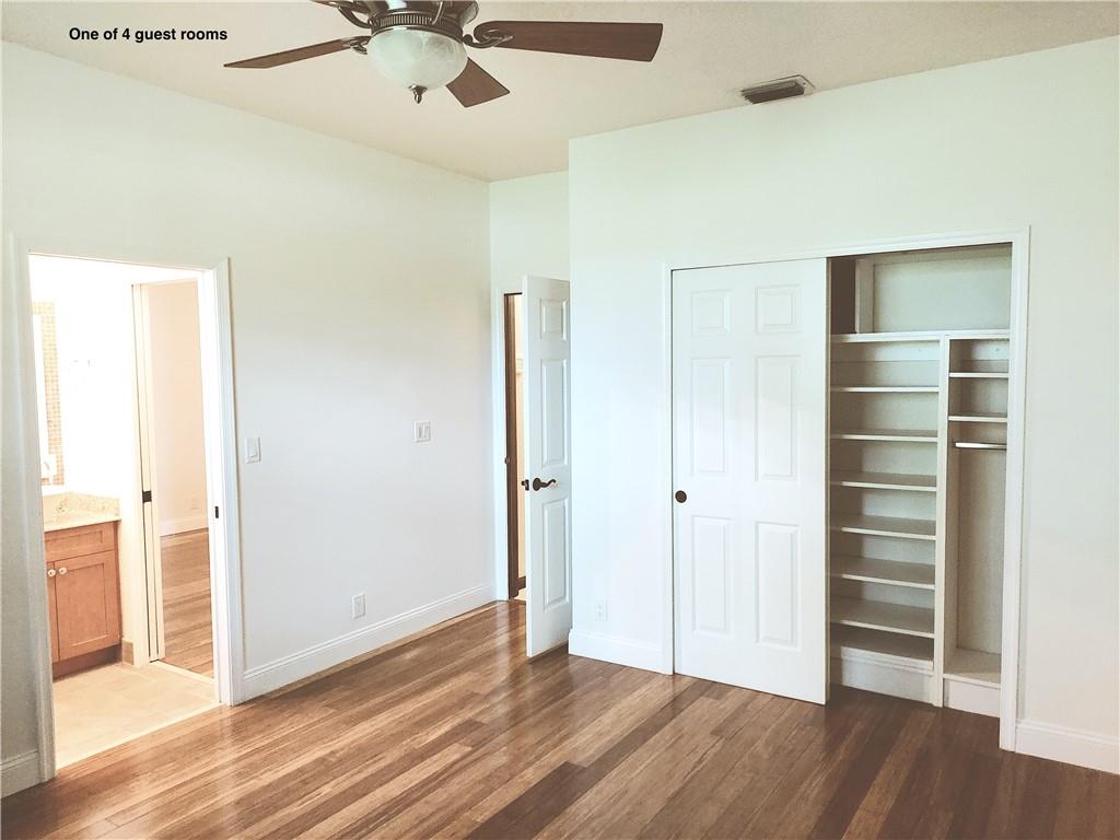 All the guest rooms have custom closets