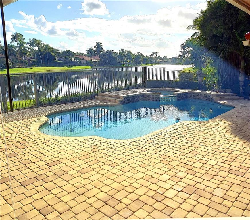 Back paver patio and pool