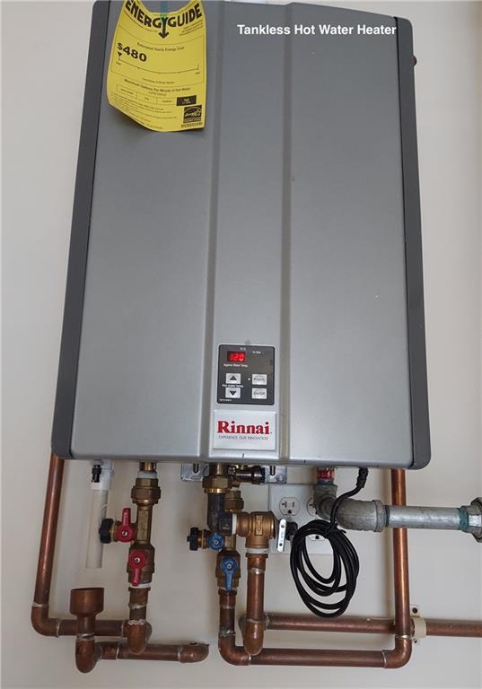 Instant gas hot water heater. Tankless