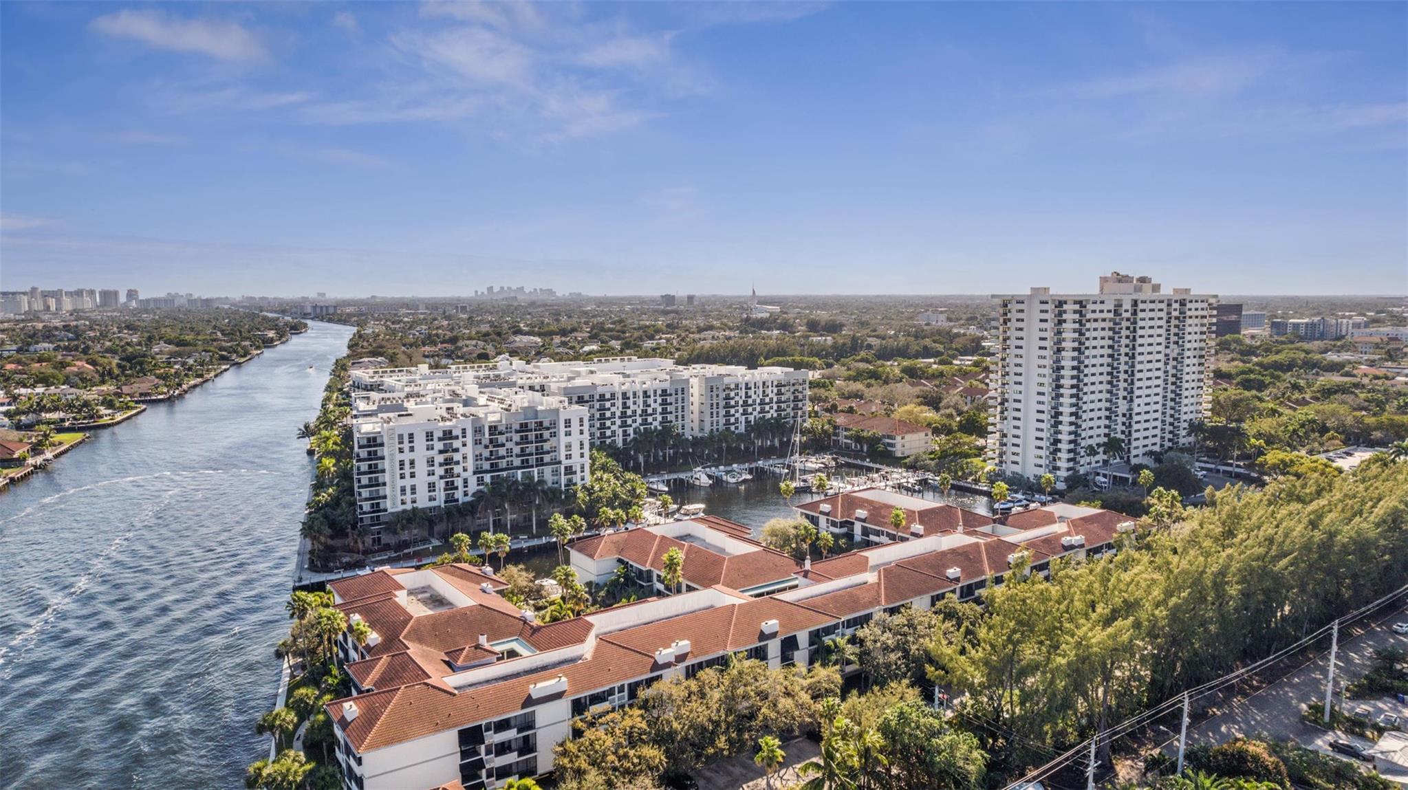 Port Royale's location to the intercoastal waterway.