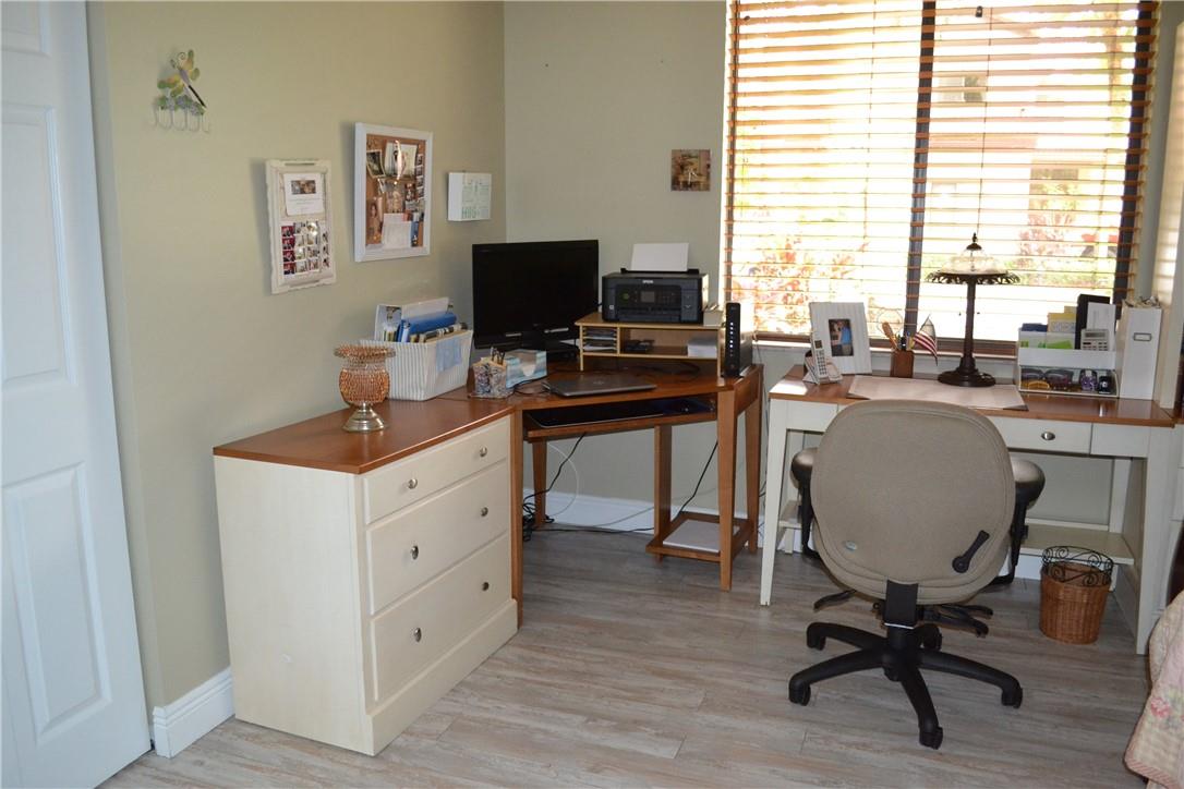 2ND BEDROOM HAS AMPLE ROOM FOR AN OFFICE OR COMPUTER WORK AREA.  FLEXIBLE FLOOR  PLAN.