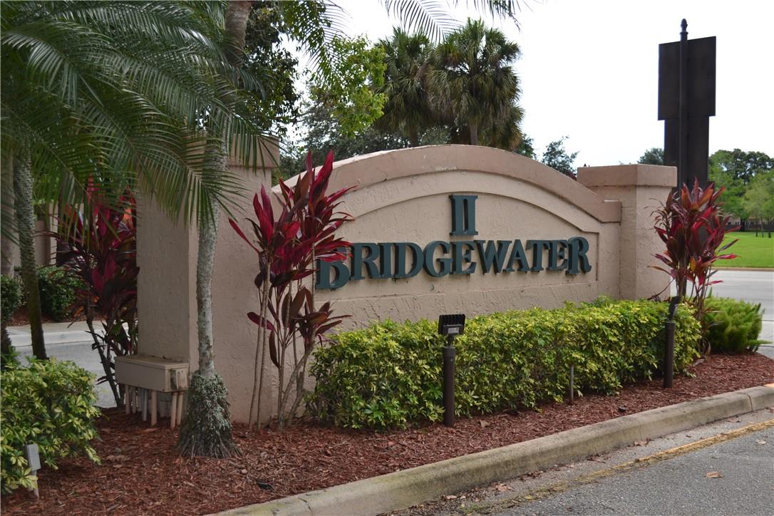 BRIDGEWATER ENTRY SIGN WITH DEICKE PARK SHOWING ON THE RIGHT SIDE OF THE ENTRY SIGN.
