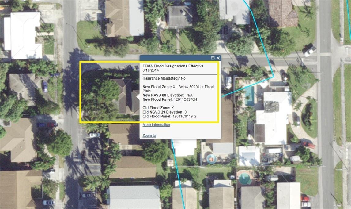 Flood Zone Map, property NOT IN FLOOD ZONE