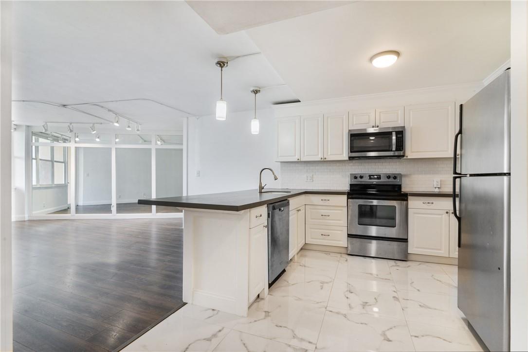 Open kitchen and living room