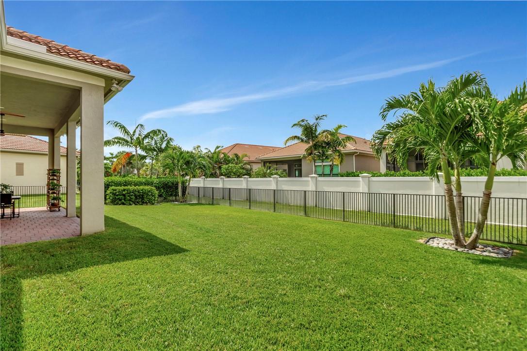 The backyard is private and large enough to add a pool.