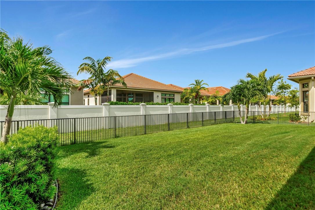 Backyard is completely fenced with customized vertical spacing to prevent smaller dogs from being able to escape yard.