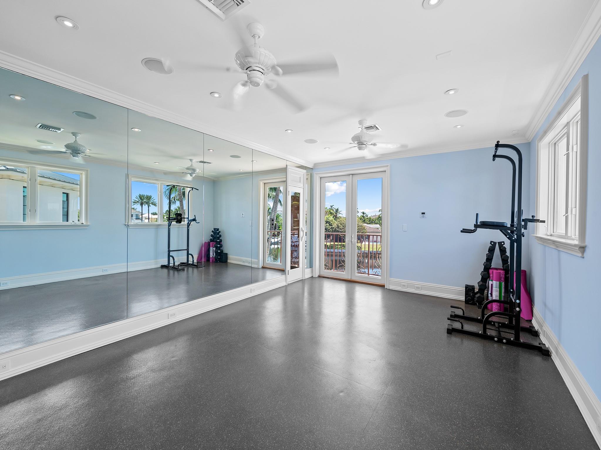 Master bedroom balcony connecting to Sauna