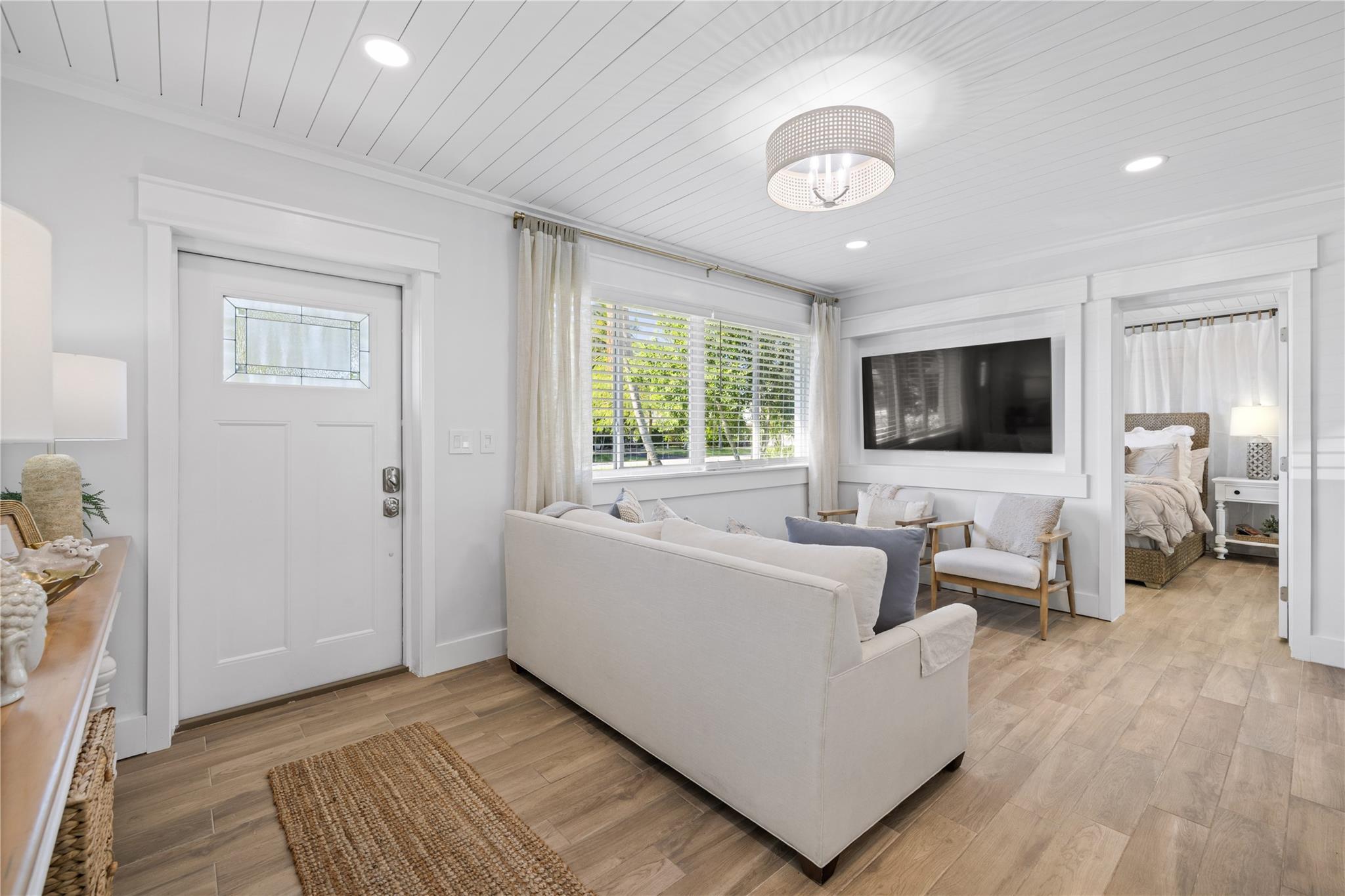 'Wood-like' tile flooring for easy cleaning and maintenance!