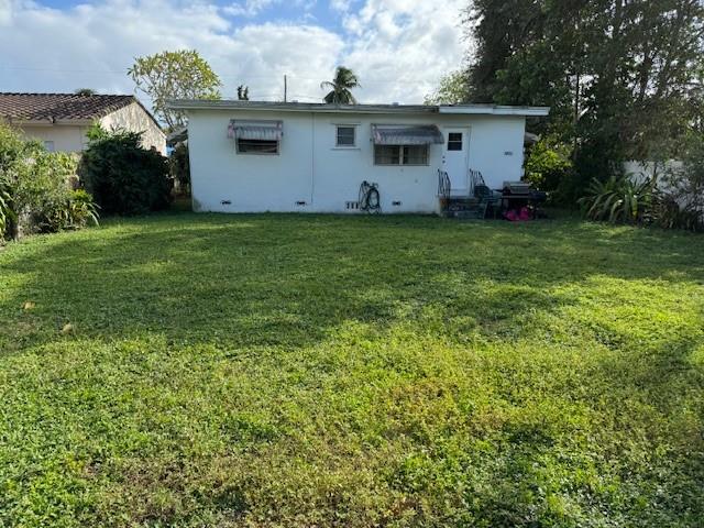large fenced in yard
