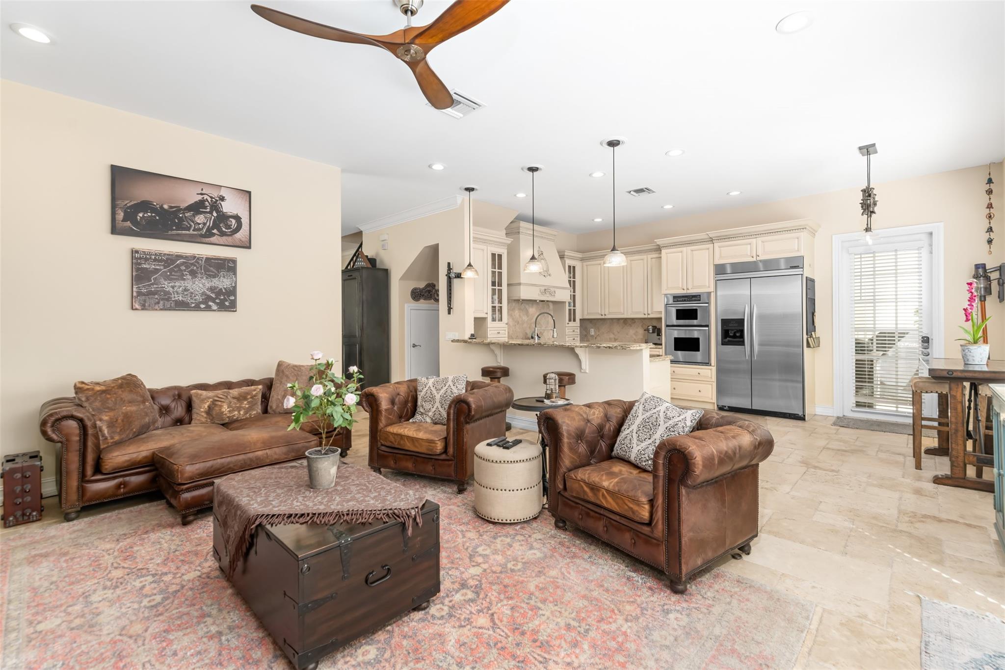 FAMILY ROOM AND KITCHEN VIEW