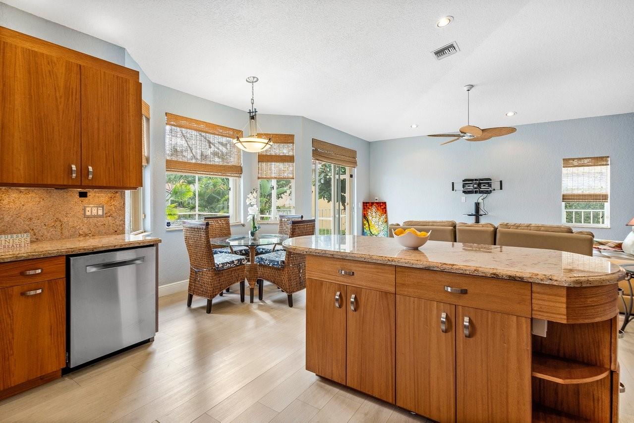 Modern Kitchen with plenty of storage, stainless steel appliances, and center island!