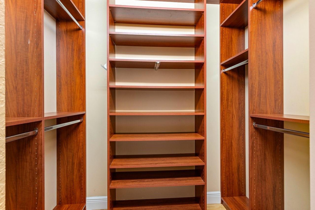 Fitted closets in Primary bedroom