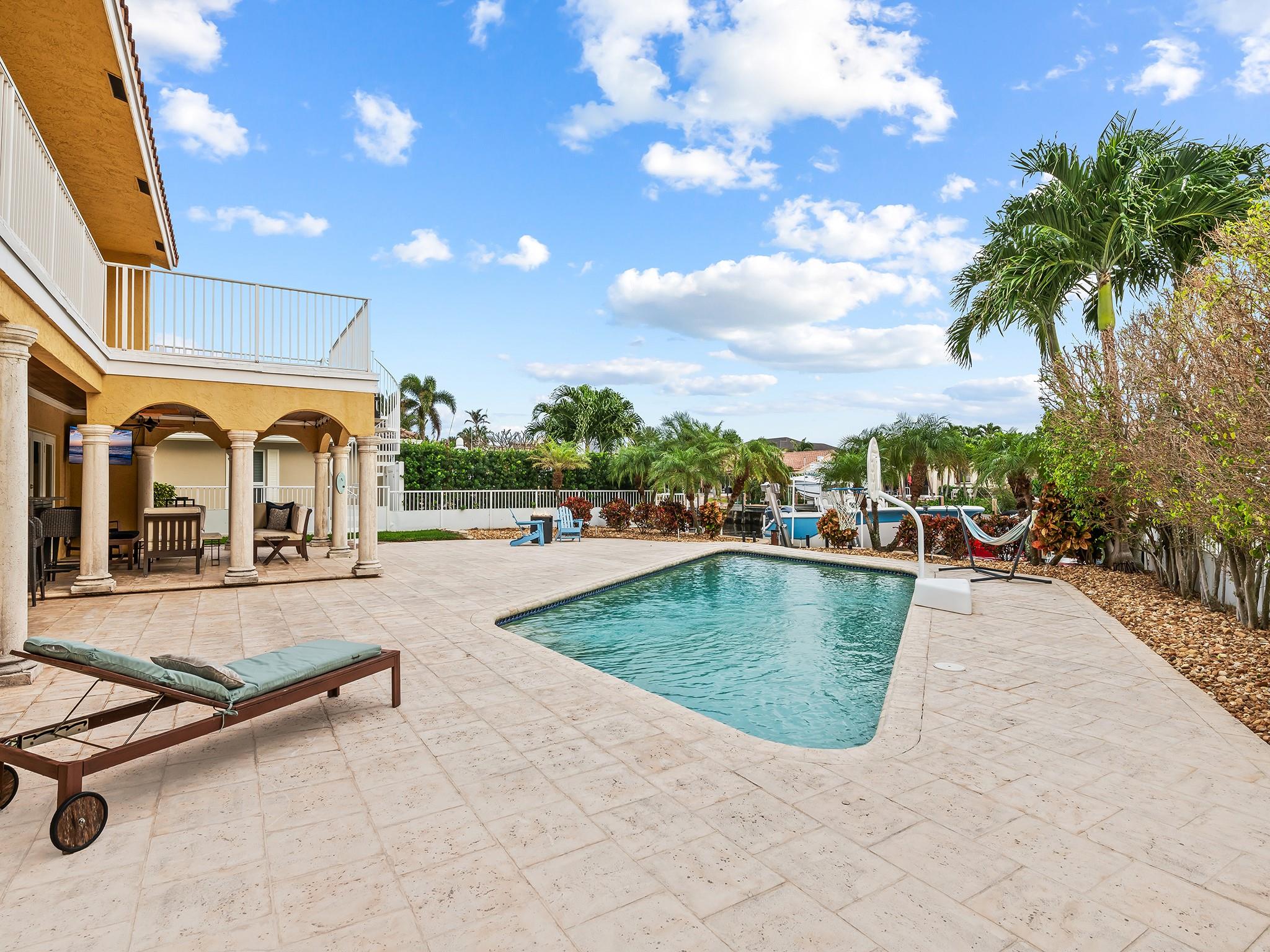 Large deck and Saltwater pool