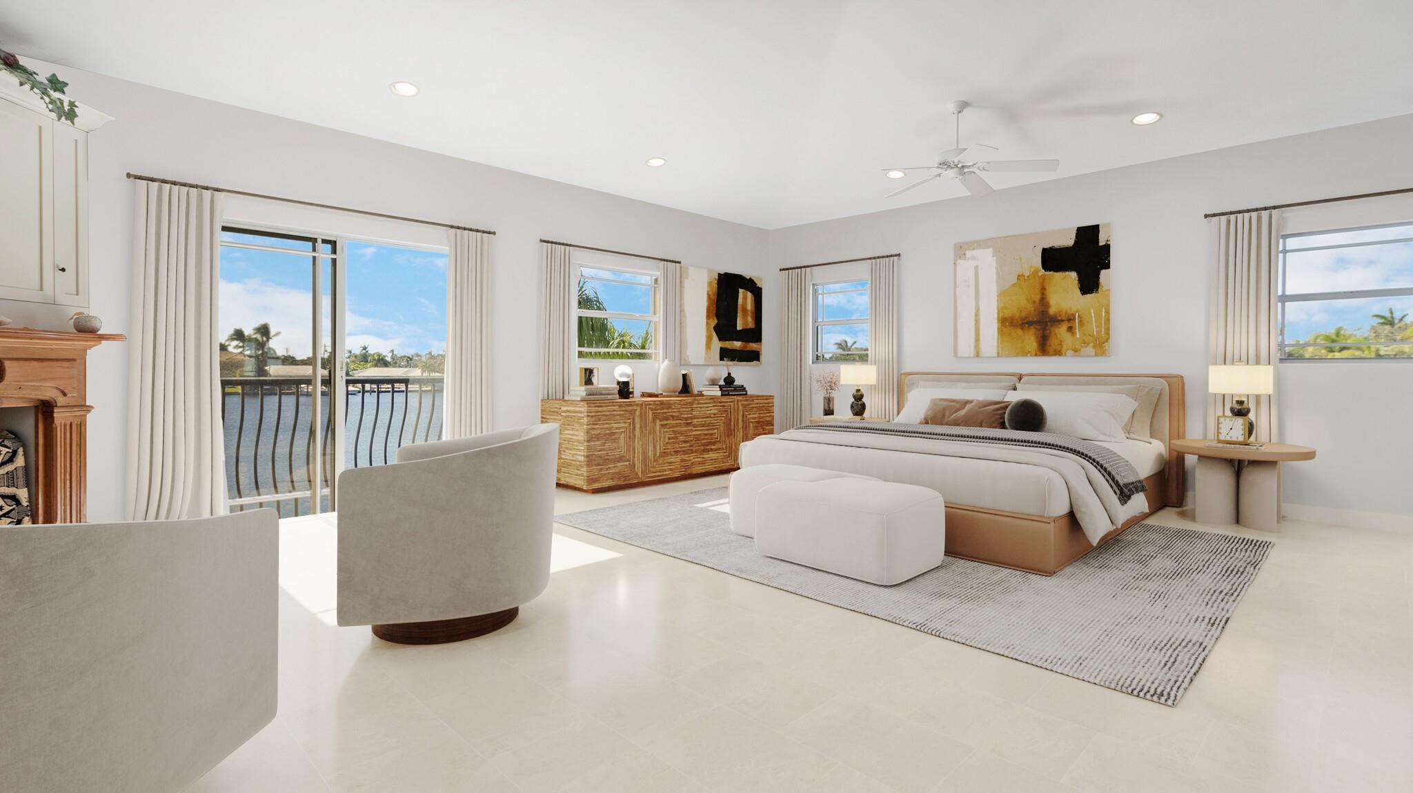 Virtually Staged Primary Suite.