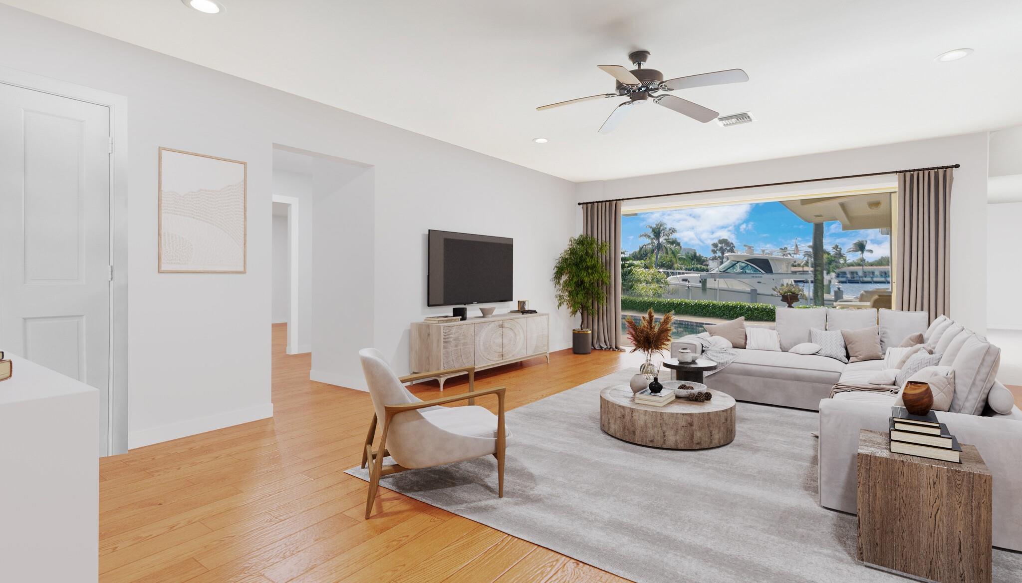 Virtually Staged Living Room.