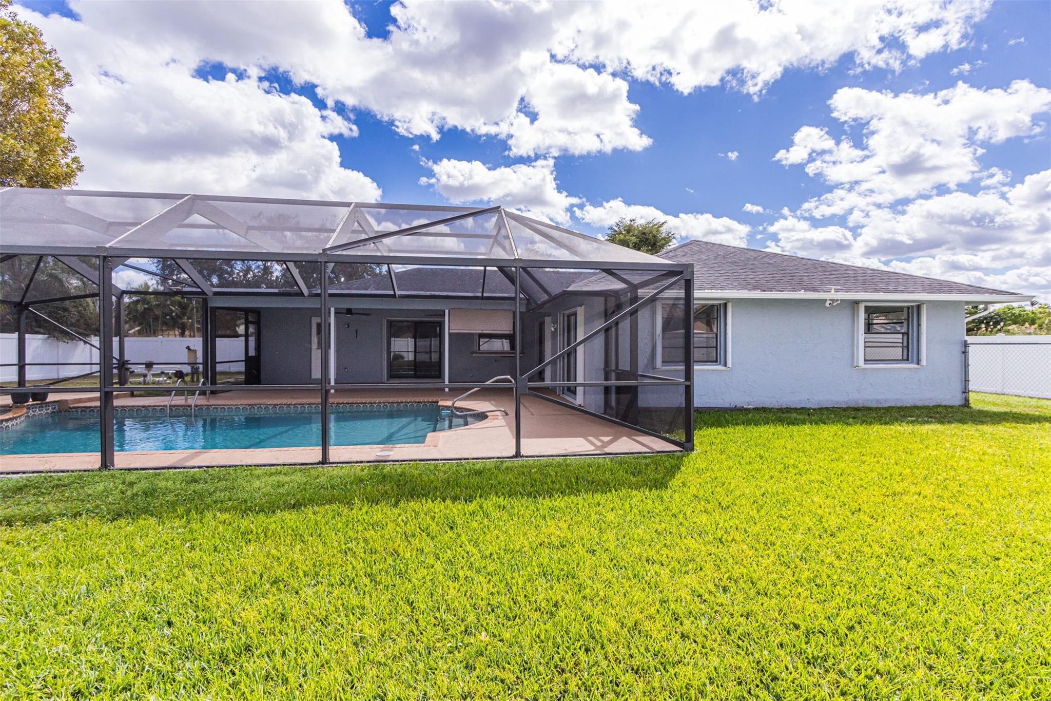 From yard looking toward home