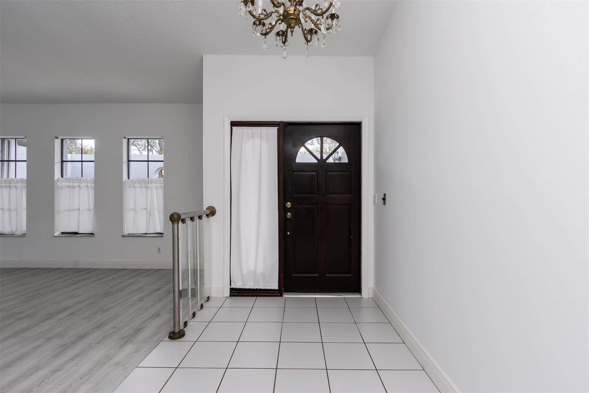 Foyer and showing part of living room
