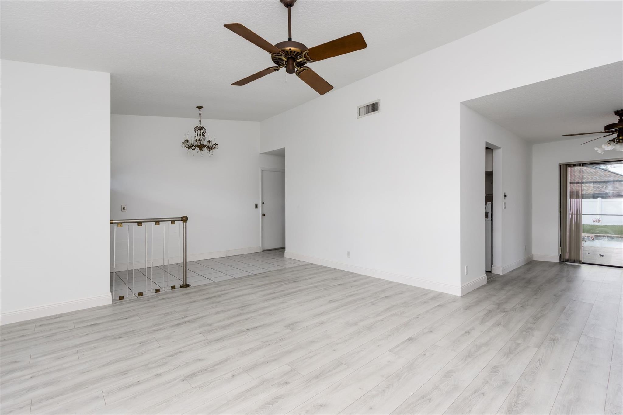 Living room looking toward dining area and foyer