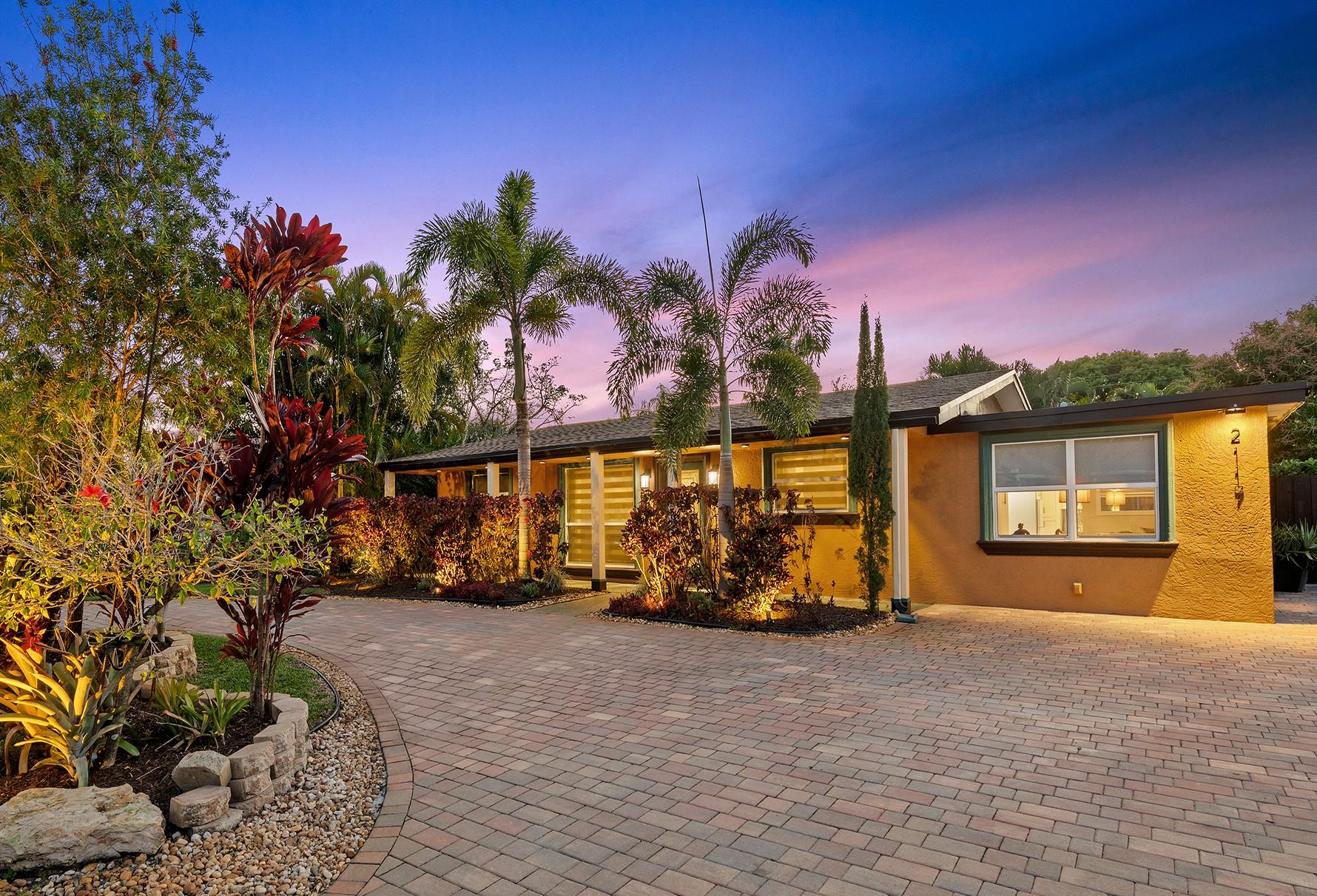 Evening front exterior