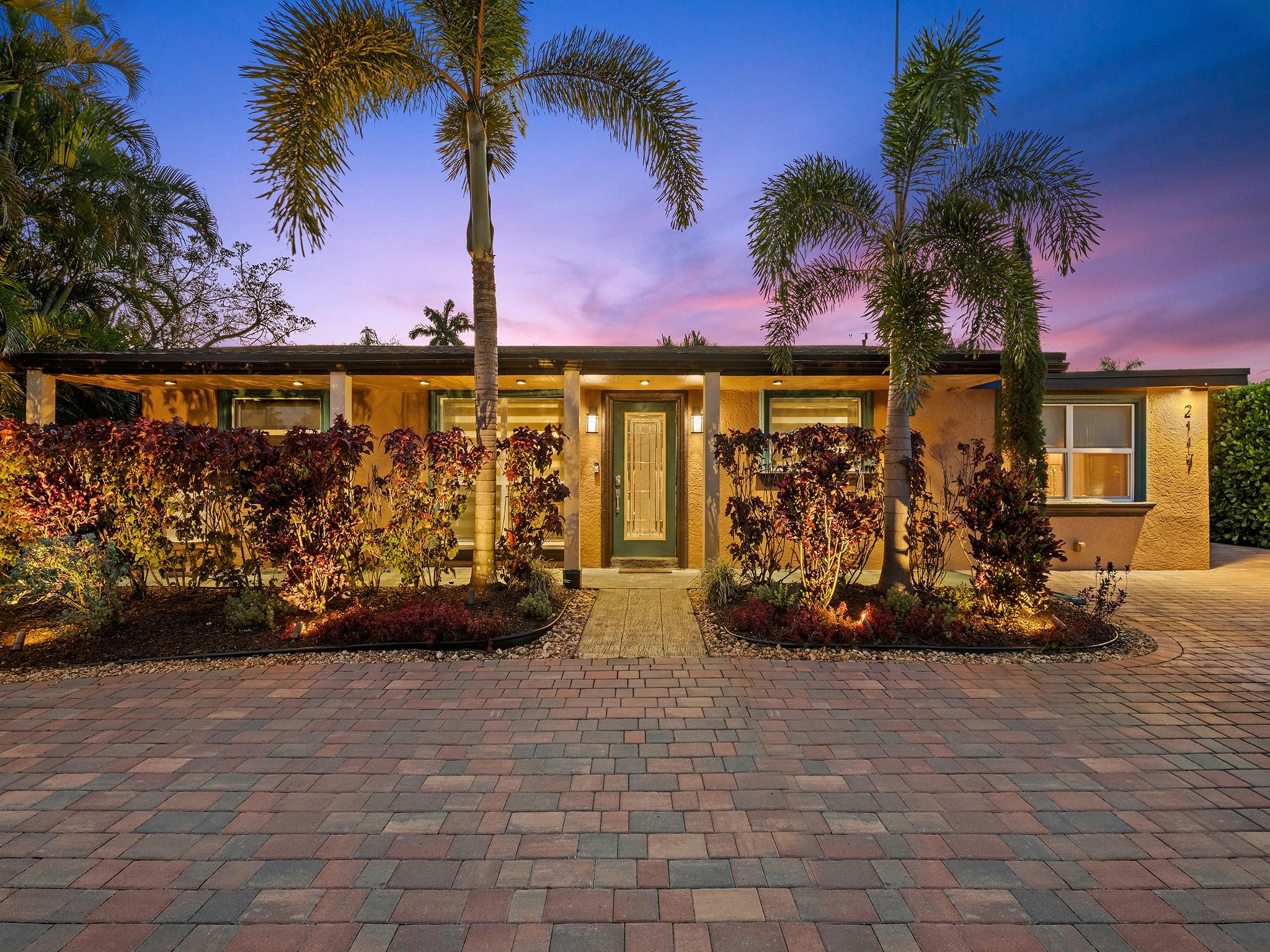 Evening front exterior