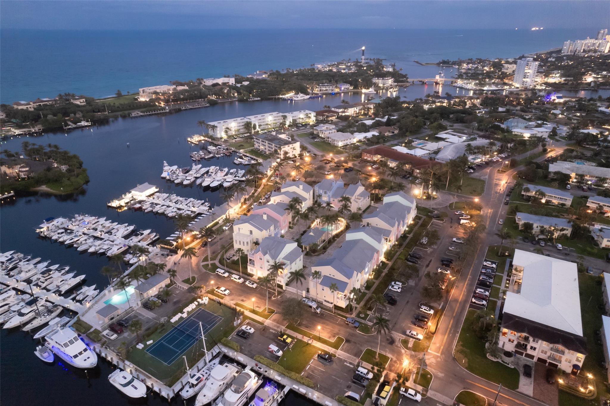 Views of the Lighthouse Point Lighthouse and the inlet