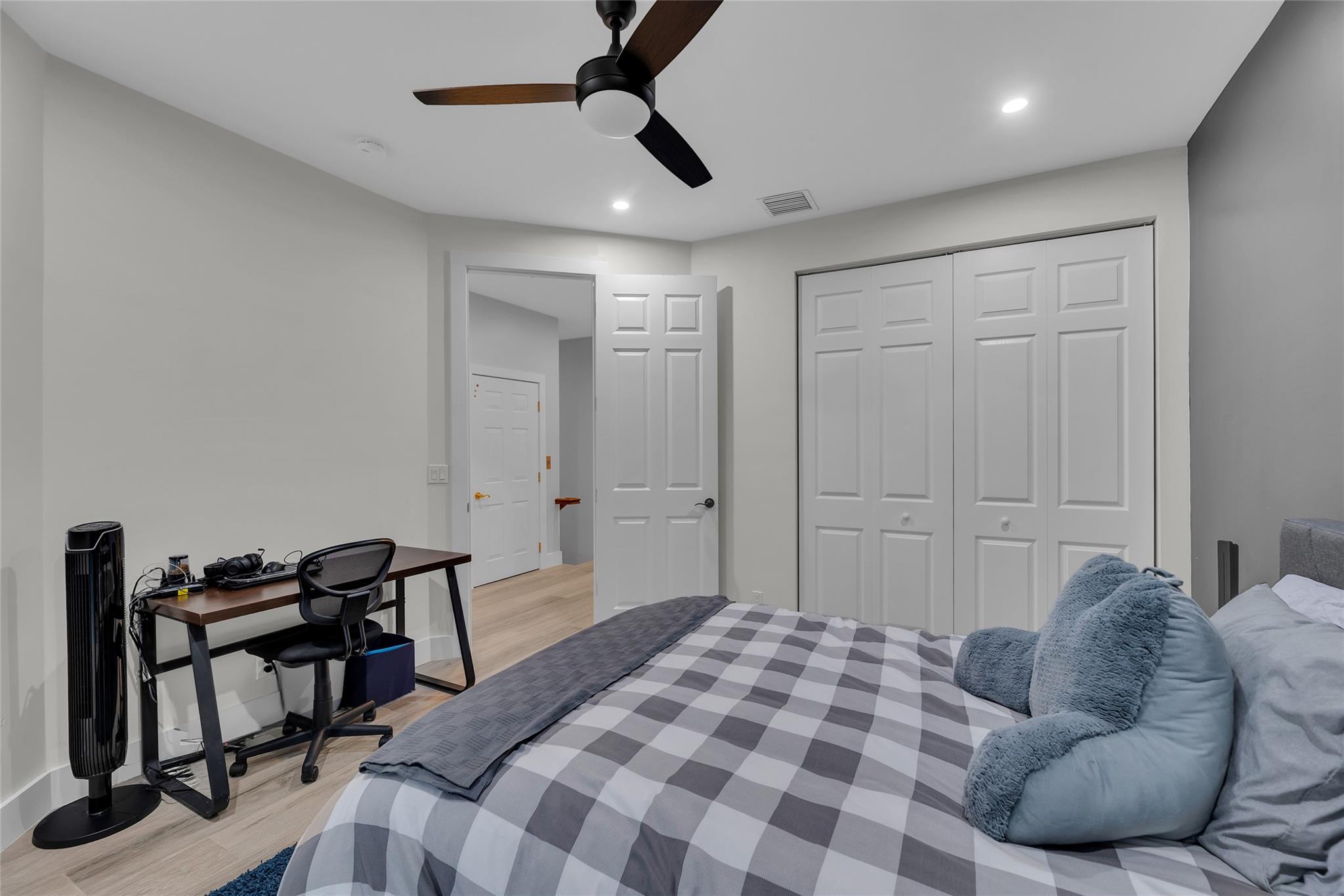 Second Bedroom with recessed lighting