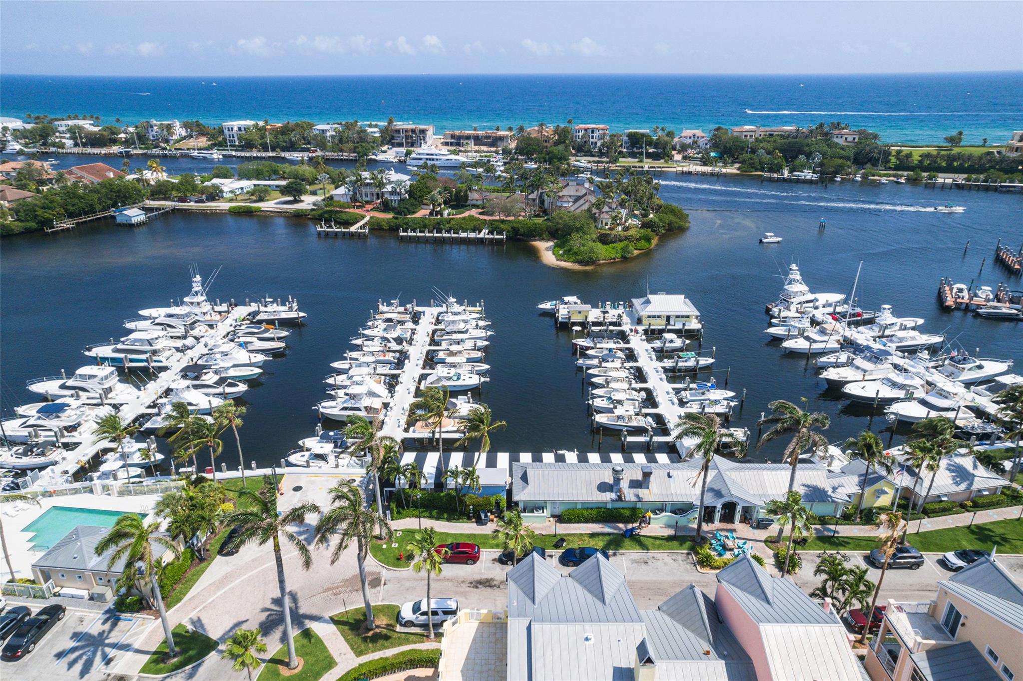 Townhomes offer tin roofs and are just steps away from the Nauti Dawg and Marina