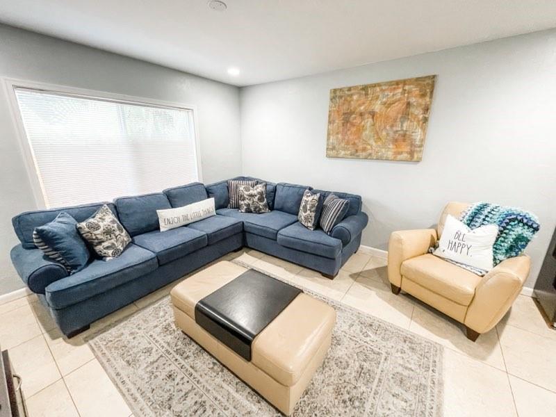 Main House Living Room with ROKU TV Open Concept.