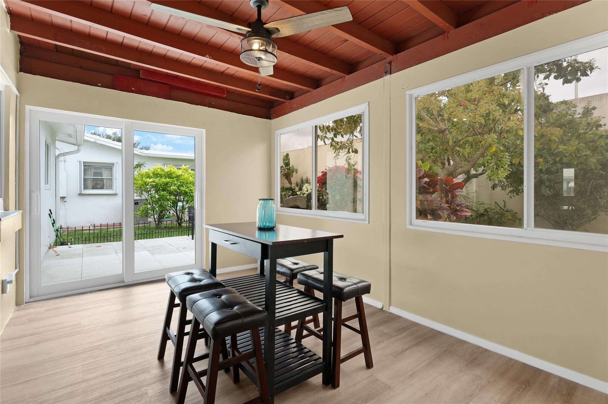 Family Room leading to outside patio and private back yard.