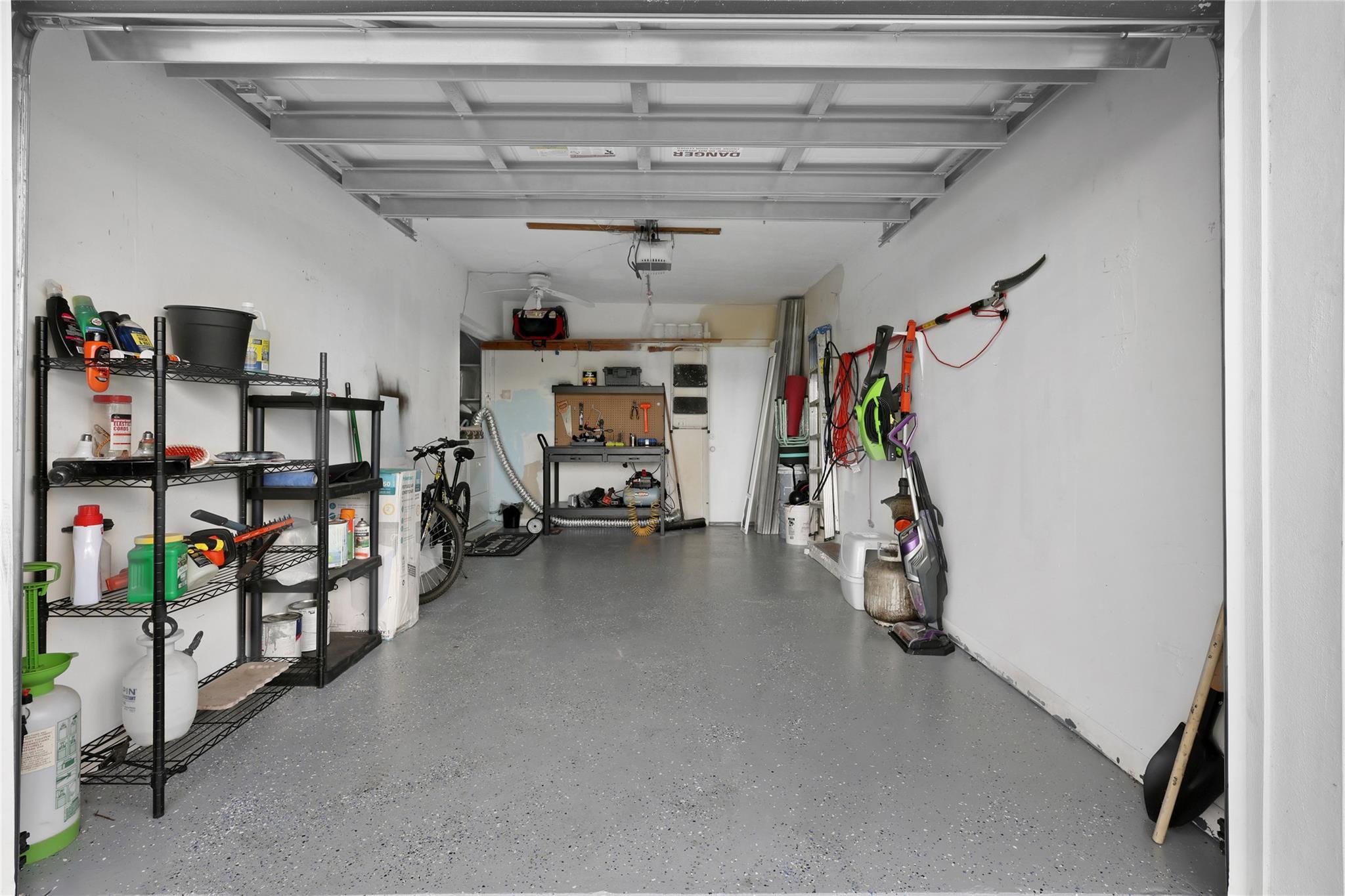 One car Garage.  New Flooring and Impact Garage Door. So clean.