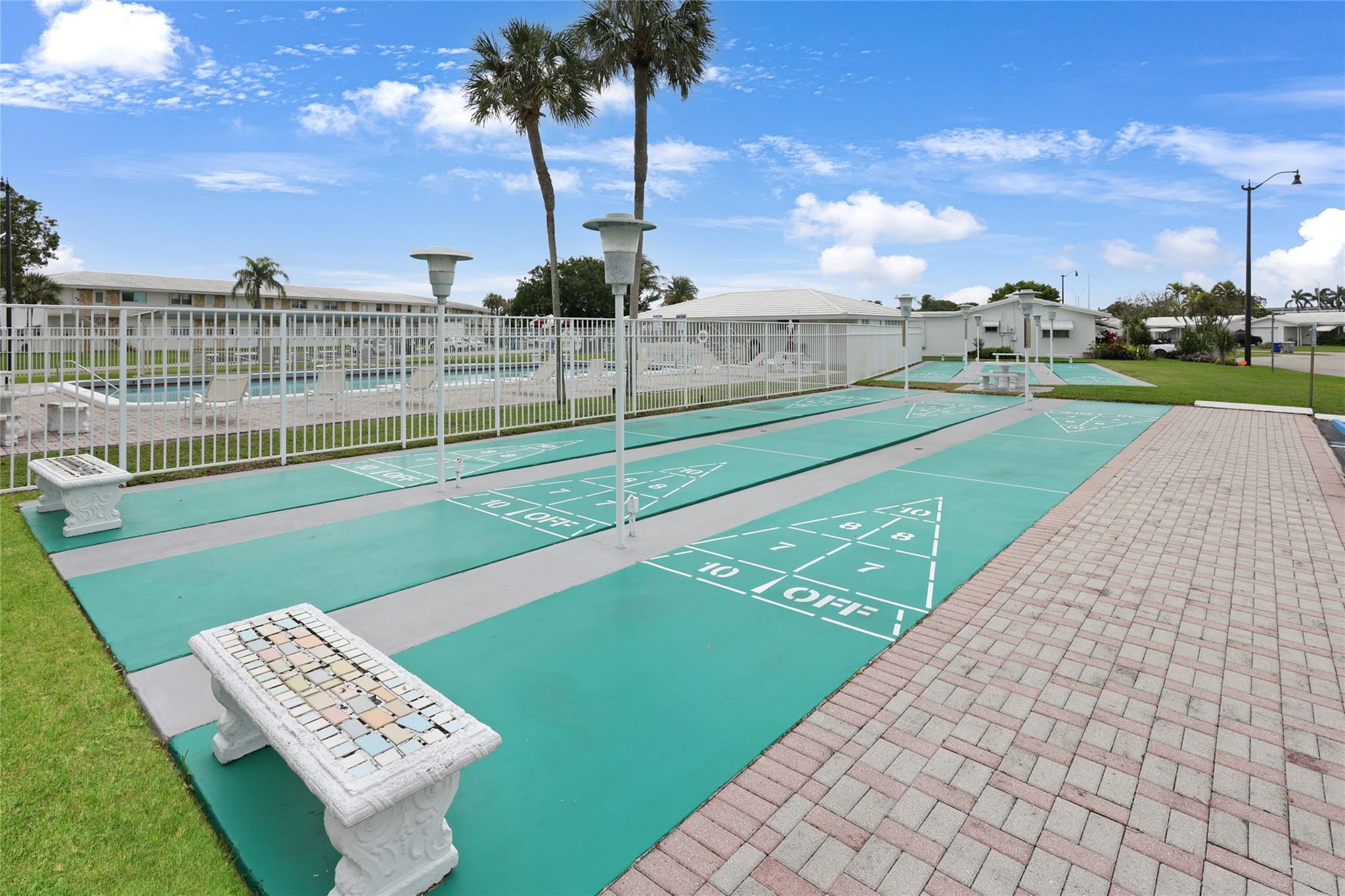 Many activities offered in the over 55 community.