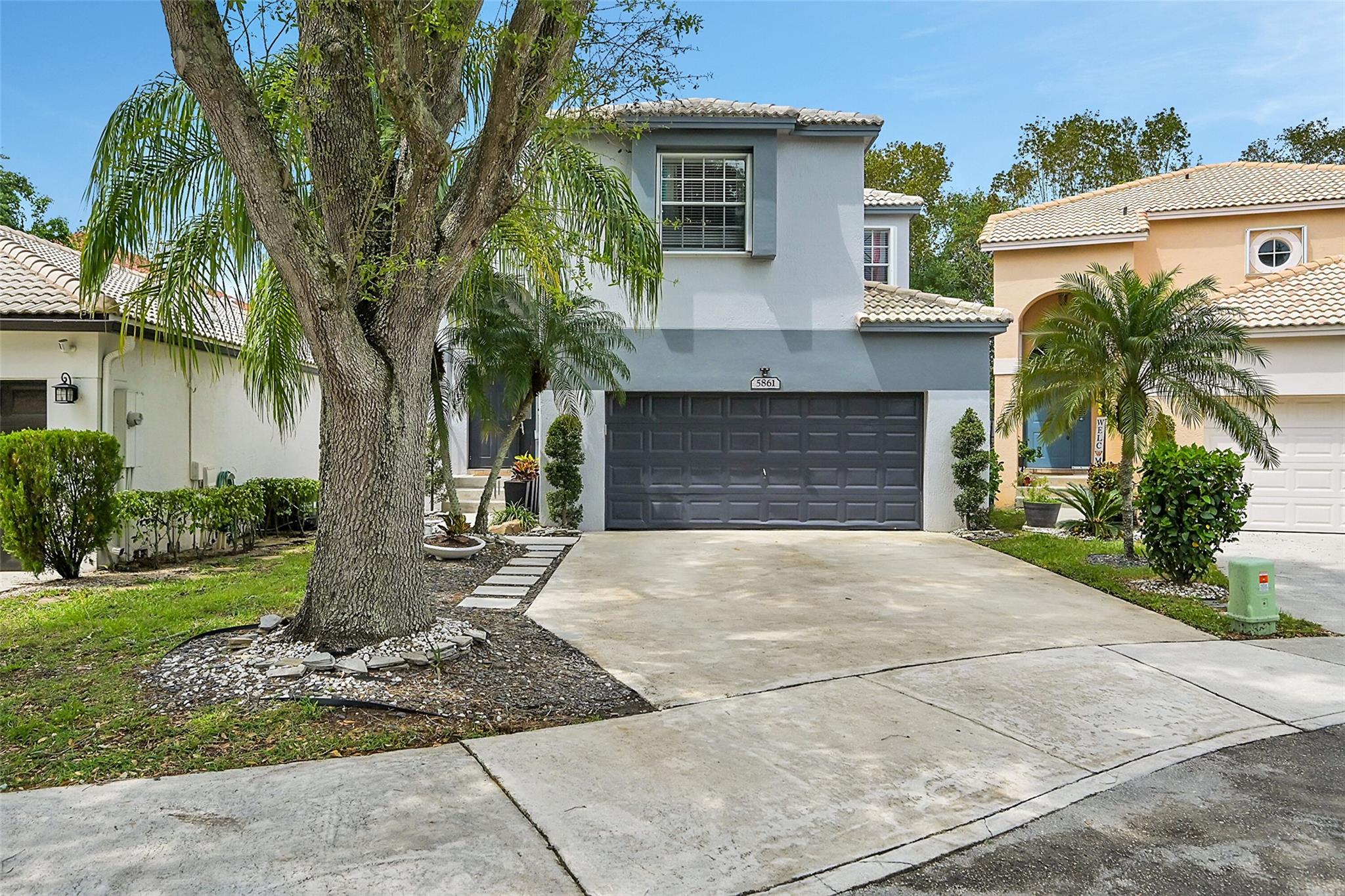 Front of home - 4 car driveway