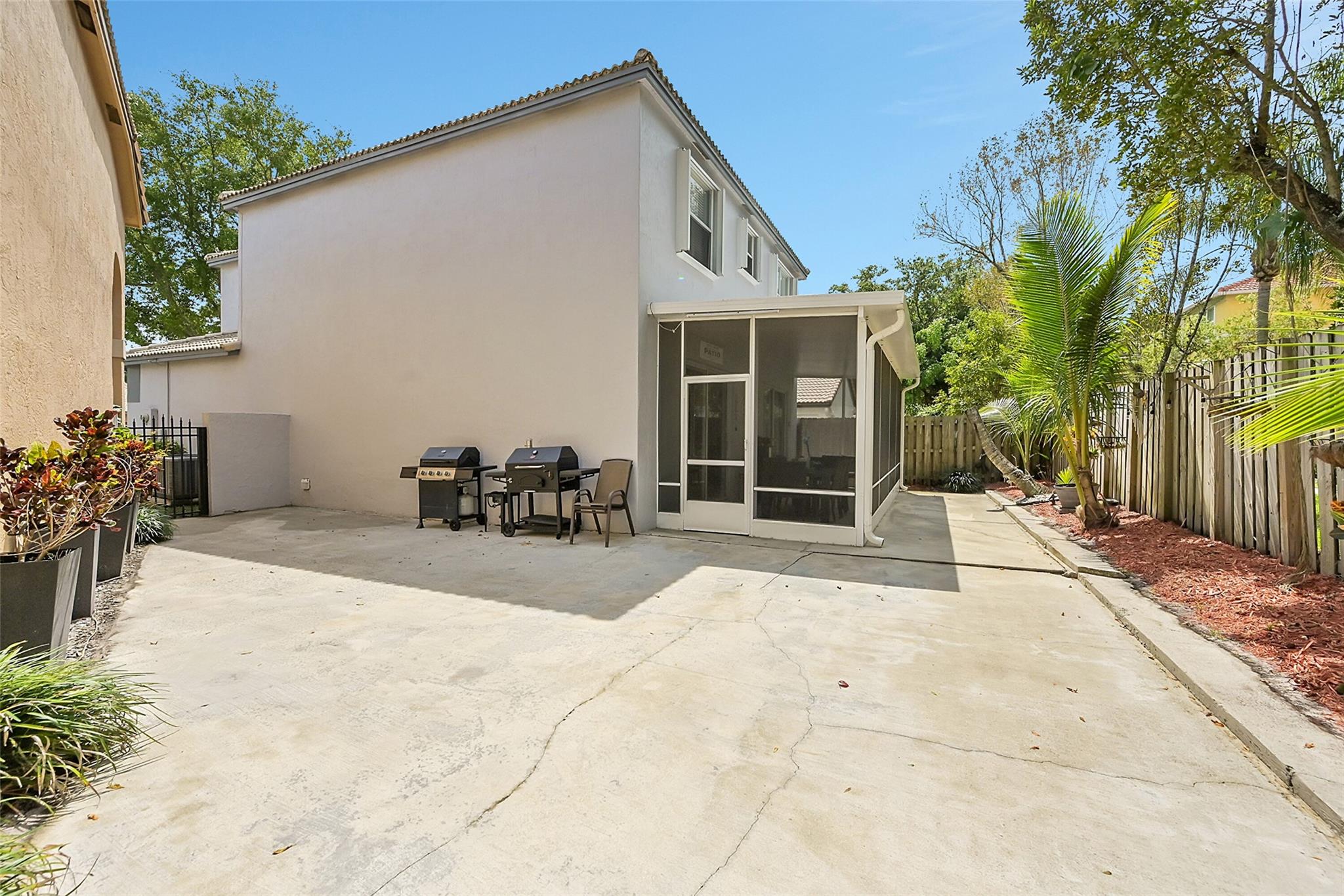 Back and side of home