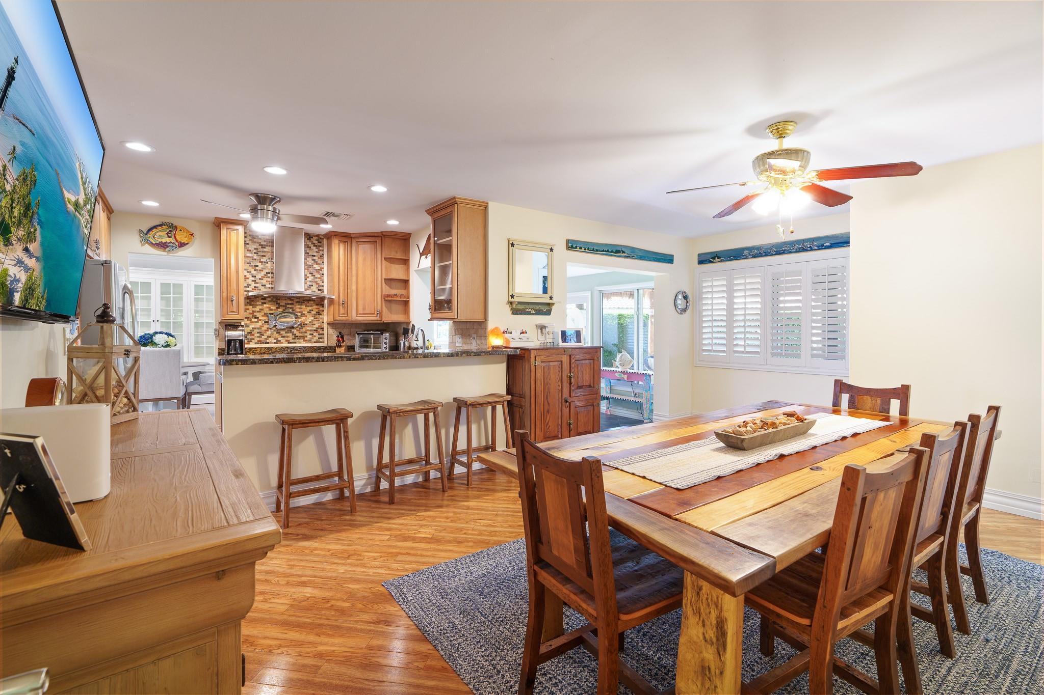 Dining area #2 adjacent to kitchen on the west side of home