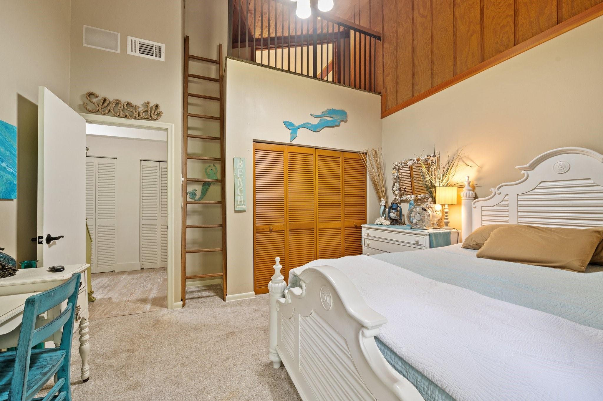 2nd bedroom with secret loft