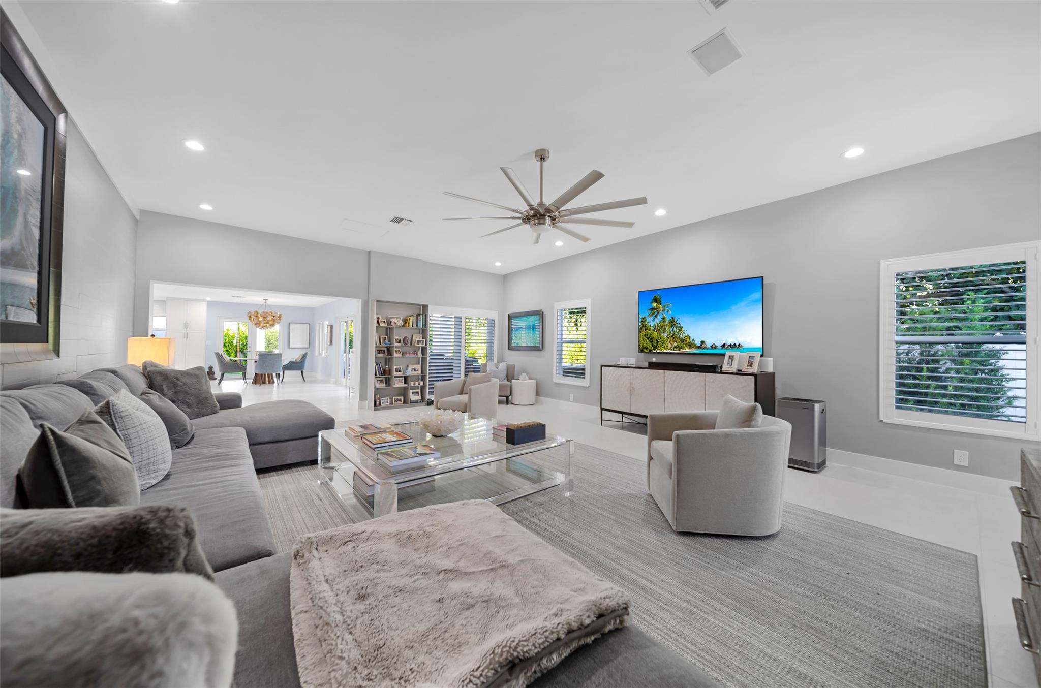 View from the Living room into the dining room.