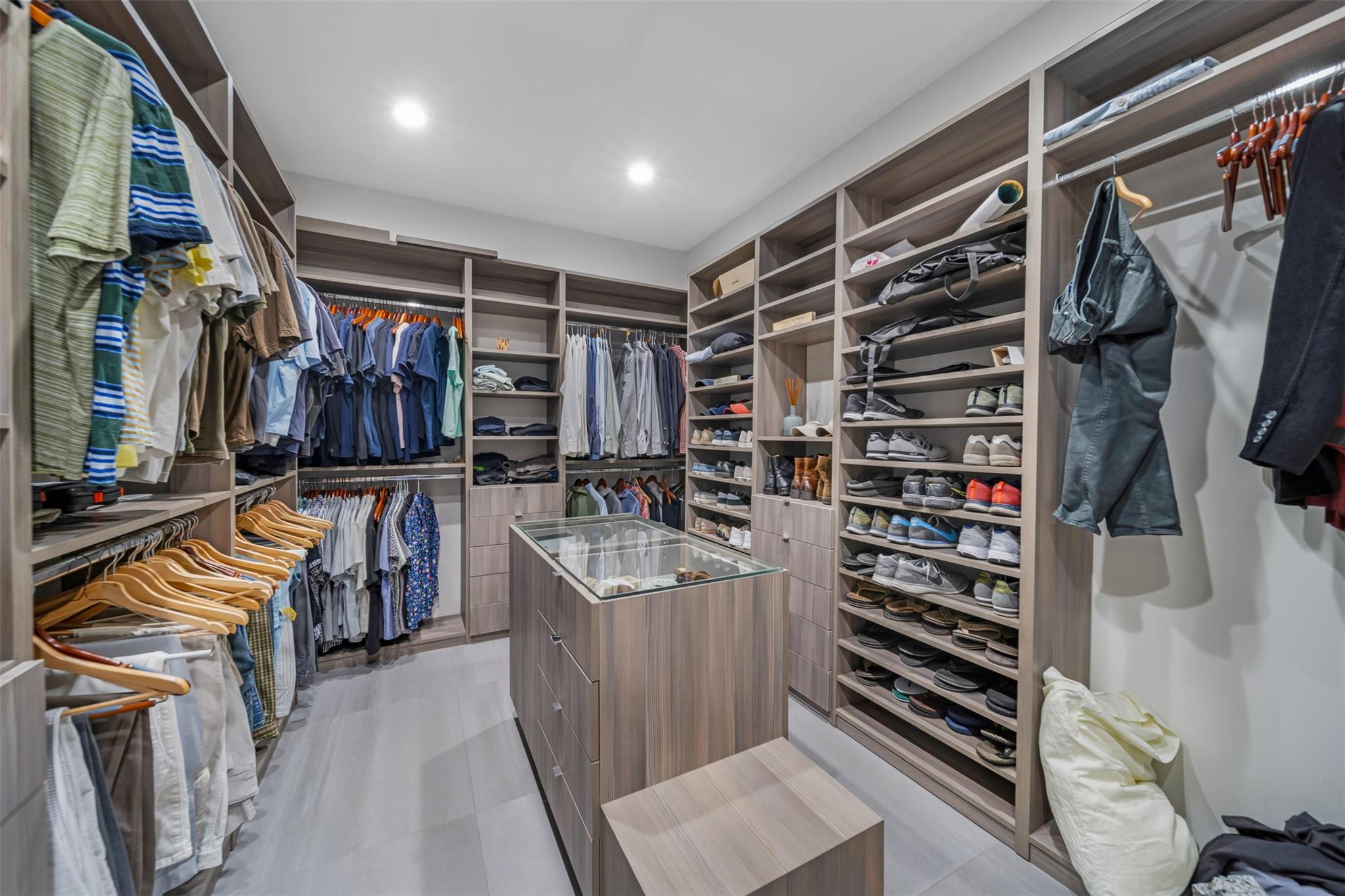 Primary walk in custom closet